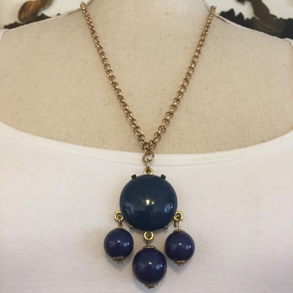 Two tone beaded gold chain long necklace